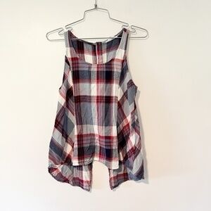 3/$25 Jack by BB Dakota Plaid Tank Top sz XS